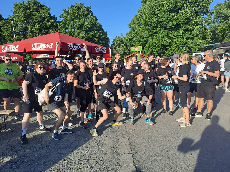 Glücklich und erschöpft nach dem Lauf
